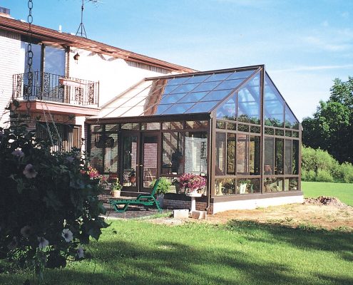 Glass Cathedral Roof Sunroom or Patio Room with Aluminum Frame