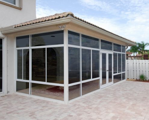 Hybrid Straight Solid Roof Solarium or Patio Enclosure