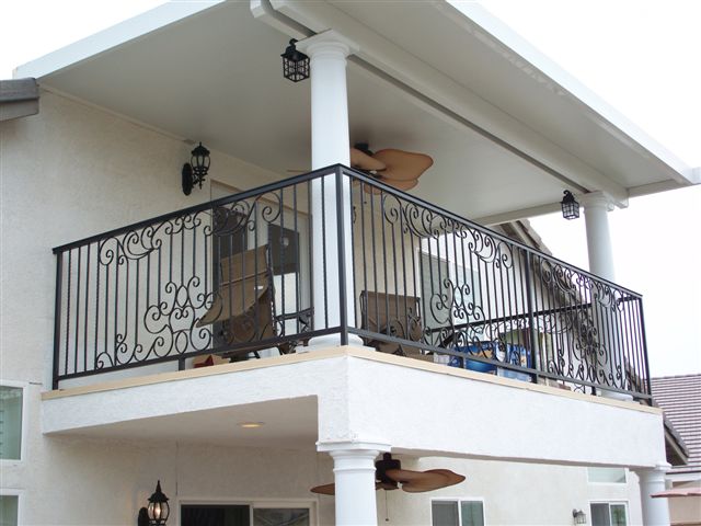 Second Story Patio Cover and Railing Installation