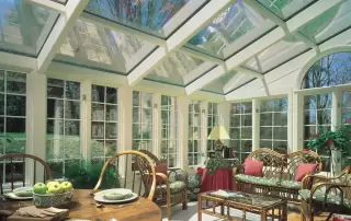 Aluminum Straight Eave Glass Roof Sunrooms and Solariums