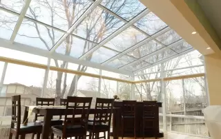 Aluminum Straight Eave Glass Roof Sunrooms and Solariums