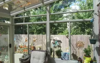 Aluminum Straight Eave Glass Roof Sunrooms and Solariums