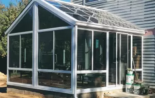 Glass Cathedral Roof Sunroom with Aluminum Frame