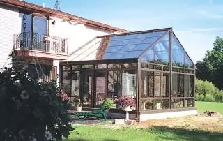 Glass Cathedral Roof Sunroom with Aluminum Frame