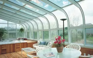 Curved Eave Glass Sunrooms & Solariums in Riverside and San Bernardino Counties