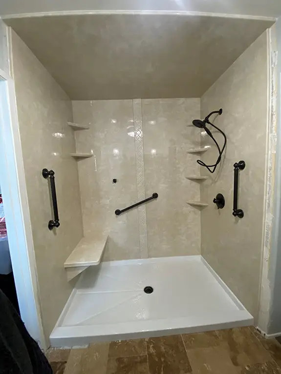 Marble Finish Shower Riverside, CA - Before