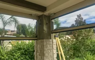 Drop Shade Installation on a Patio Cover