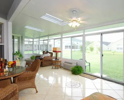 Straight Solid Roof Aluminum Sunrooms & Solariums