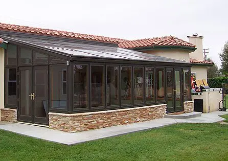 Straight Eave Sunroom with Wood Interior Menifee, CA